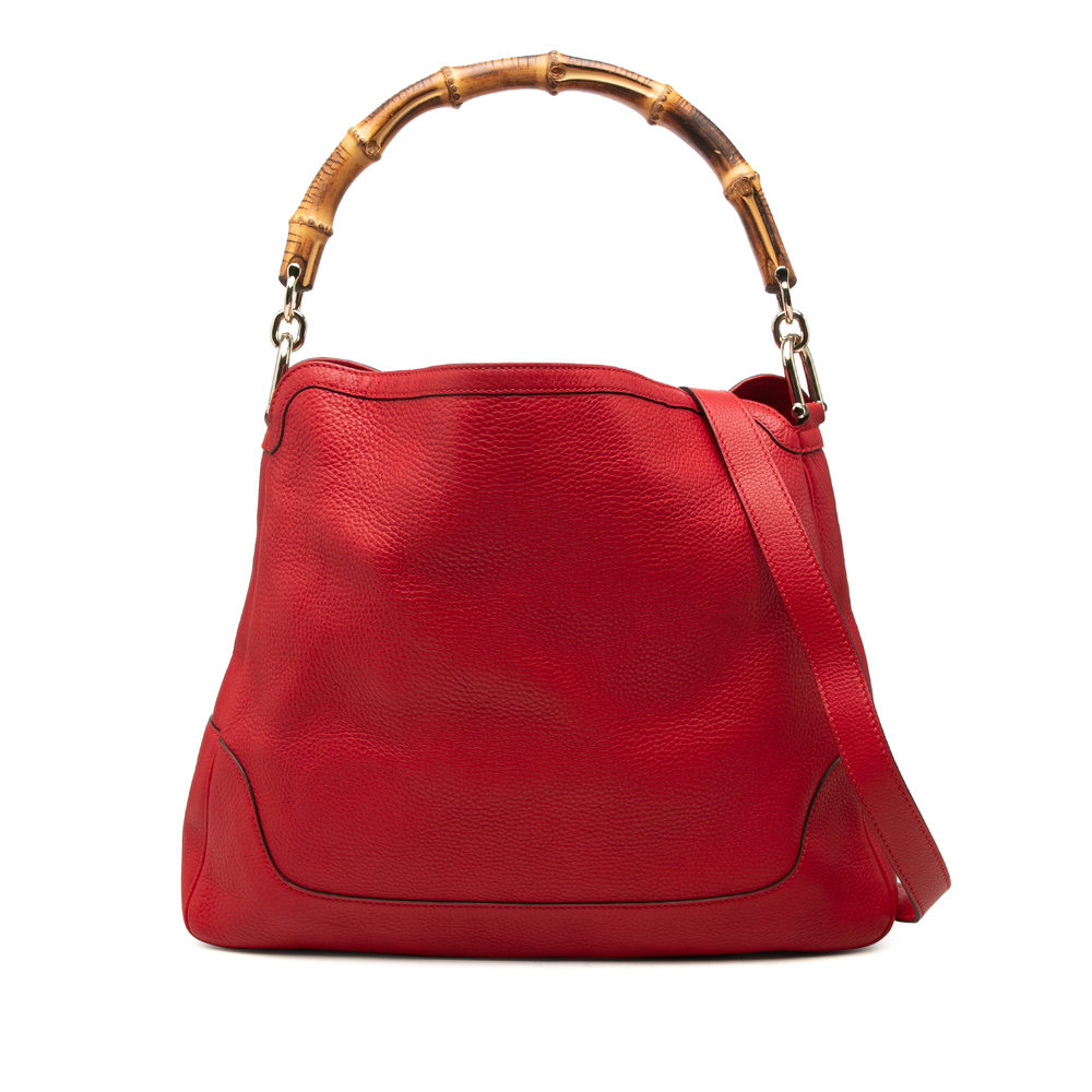 Pre-Loved Gucci Calfskin Bamboo Diana Satchel